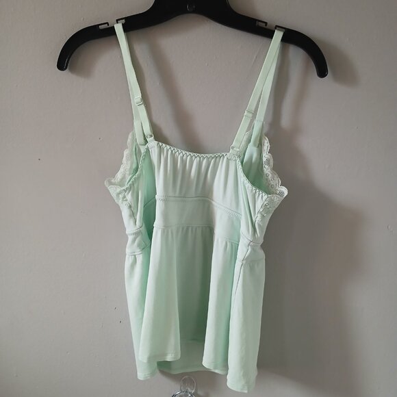Knix Pajama Set Size Medium Mint Green Lace Cami and Shorts - Picture 5 of 11